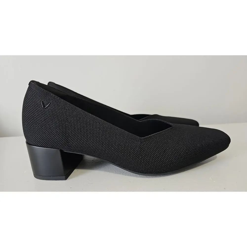 Vivaia Megan Square Toe Block Heel Pumps Womens 39.5 Black - Picture 6 of 16